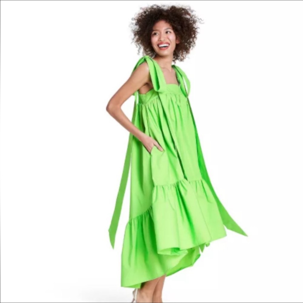 Christopher John Rogers - flowy green dress
